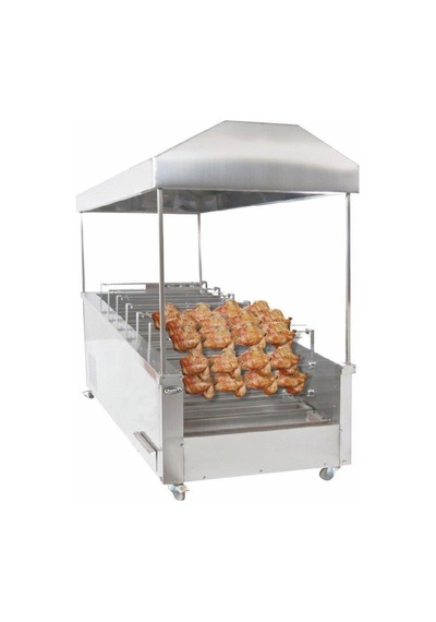 Pimak Kömürlü Yatay Tip Piliç Makinesi 8+8 Şiş 40+40 Piliç