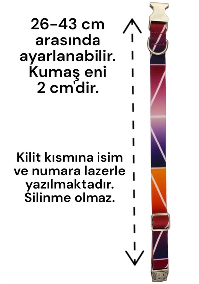 Caramelos İsimli Köpek Tasması, Köpek Künyesi, Köpek İsimlik 08 Bordo