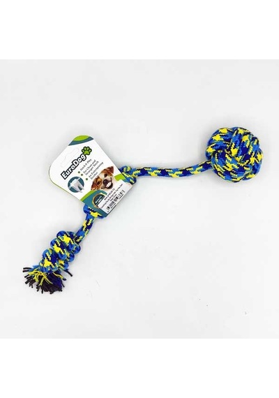 Eurodog - 908 - Diş İpi İki Bur.tek Top.yeş.sarı - Aconcept - Mavi 30cm