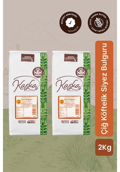 Kaşka Siyez Bulguru Çiğ Köftelik 2 x 1 KG