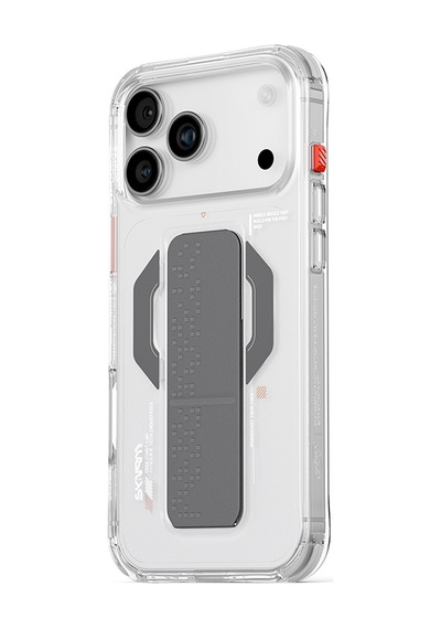 Apple Uyumlu iPhone 17 Pro Max Kılıf Skinarma M-safe Şarjlı Airbag Tasarımlı Standlı Haxa Kapak Şeffaf Şeffaf