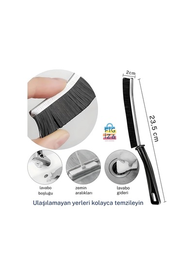 Çok Amaçlı İnce Detay Temizlik Fırçası / Derz Arası, Lavabo, Mutfak Ve Banyo Köşe Temizlik Fırçası / Sert K