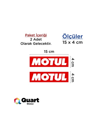 2 Adet Motul Yağ Sticker Motosiklet Sticker