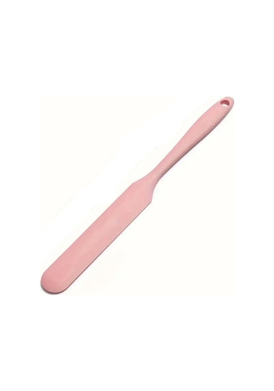 Ayrex Silikon Tereyağı Ve Krema Spatulası, Kek Spatulası, 5 Farklı Renk Seçeneği Pembe Genel