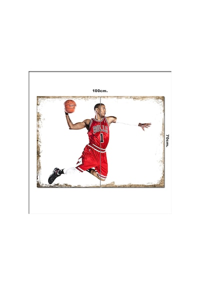 Bedeko Ahşap Tablo Derrick Rose 70cm X 100cm