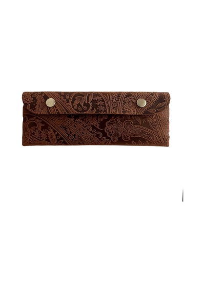 El Yapımı Kalemlik Hakiki Deri, Deri Küçük Kalem Kutusu İş, Ofis, Okul Aksesuar Tutucu, Klasik Ve Minimal El Yapımı Tasarım Vintage Kalemlik Desenli Taba Cok Renkli