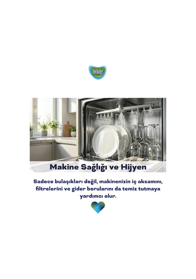 Datoly Hepsi 1 Arada Bulaşık Makinesi Tableti 50'li - Yağ Sökücü, Tuz & Parlatıcı Etkili Kireç Önleyici Deterjan