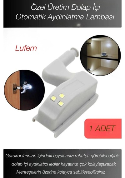 Özel Üretim Dolap İçi Otomatik Aydınlatma Lambası Gardırop Mutfak Dolapları Led Işıklı Sensörlü Çok Renkli