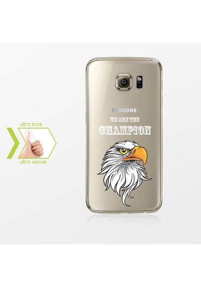 Kişiye Özel Samsung Galaxy S6 Edge Plus Ince Şeffaf Silikon Telef