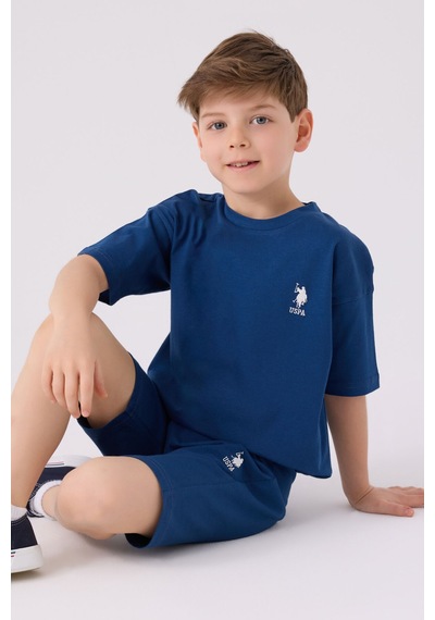 U.s. Polo Assn Erkek Çocuk Mavi Bermuda Takım 5274-43680 Mavi