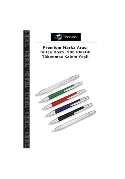Premium Marka Aracı Bütçe Dostu 998 Plastik Tükenmez Kalem Yeşil Çok Renkli