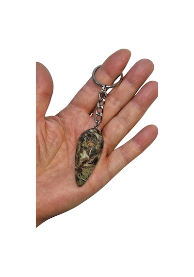 Rainforest Jasper Doğal Taş Anahtarlık 633-3