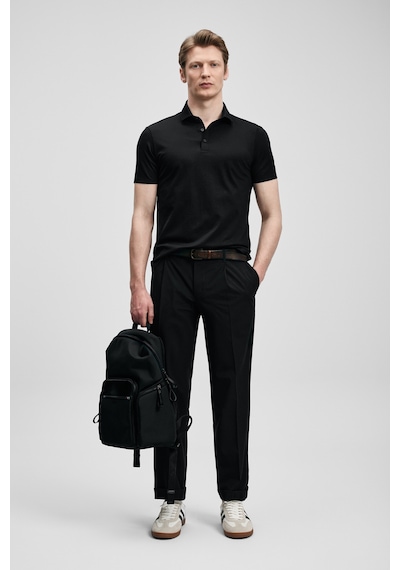 Lufian Jaxon Hi- Tech Performance Dikişsiz Polo Tişört Siyah 111040241100100