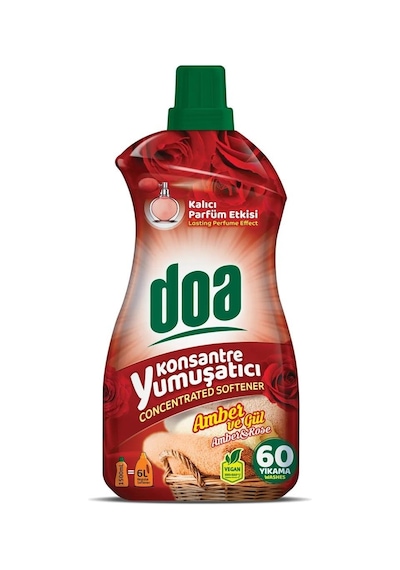 Doa Konsantre Çamaşır Yumuşatıcı Amber Ve Gül 1500 Ml X 2 Adet 2'li Set