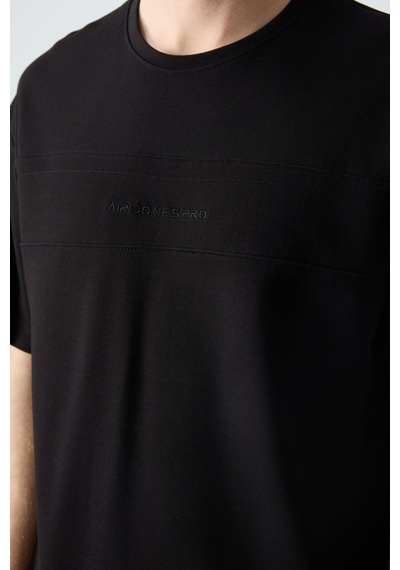 Siyah Pamuklu Kalın Yumuşak Dokulu Oversize Fit Basic Erkek Şort Takım - 85257