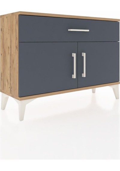 Arges Şifonyer Tek Raflı Tek Çekmeceli 2 Kapaklı 88x30x64 Çam-antrasit Atlas Çam Arges Şifonyer Tek Raflı Tek Çekmeceli 2 Kapaklı 88x30x64 Çam-antrasit Atlas Çam