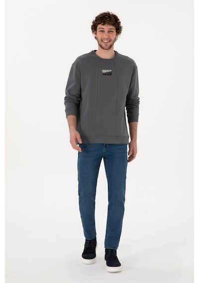 U.S. Polo Assn. Erkek Bisiklet Yaka Antrasit Comfort Fit Sweatshirt 50293430-VR006