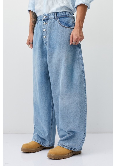 Vamos Barrel Fit Jeans Açık Mavi