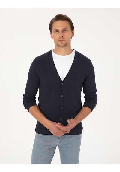 Pierre Cardin Erkek Lacivert Hırka Triko 50317330-vr033 Lacivert