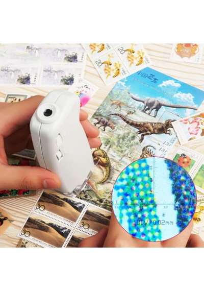 Kelebek Mini Mikroskop, 100x Büyütme, Led Işıklı, Odak Ayarlı, Tekstil Mikroskobu