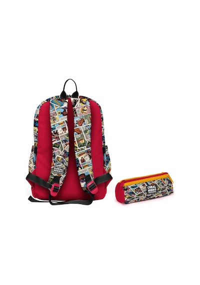 Coral High Okul Sırt Çantası Ve Kalemlik Seti - Sarı Çizgi Roman Desenli Erkek Çocuk Setygn33215c