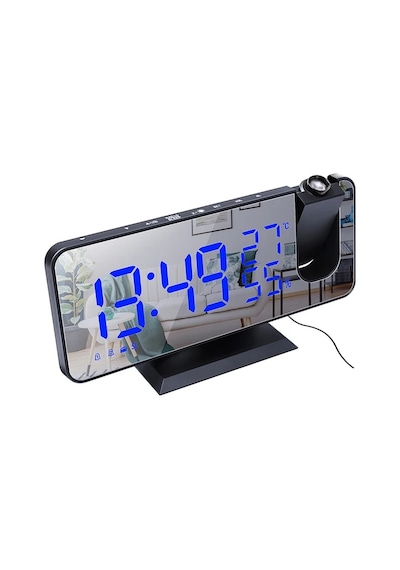 Hpy Pazar Led Dijital Masa Saati Usb, Fm Radyo, Projektörlü, 2 Alarm Çok Renkli