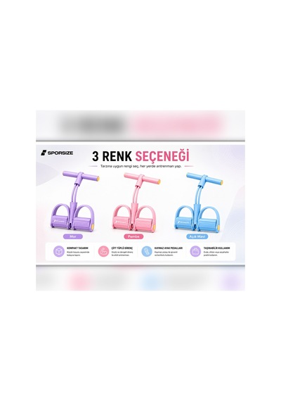 2 Tüplü Body Trimmer Direnç Lastikli Mekik Ve Ev Egzersiz Aleti - Kadınlar Ve Yeni Başlayanlar İçin Mor