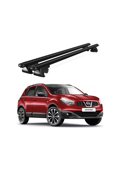 Venüs Nissan Qashqai J10 2007-2013 Uyumlu Siyah Ara Atkı Port Bagaj Tavan Barı