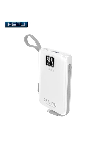 Hepu HP-A01 10.000 mAh 22.5 W Dijital Göstergeli Dahili Çoklu Kablolu Powerbank