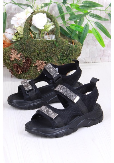 Fort 35400 Diva Comfort Rahat Çırtlı Kadın Sandalet Siyah