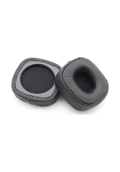 Marshall Major 3 Uyumlu Kulaklık Pedi Marshall Kulaklık Süngeri-Siyah Deri