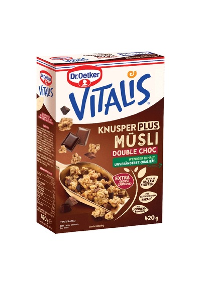 Dr.oetker Vitalis Sütlü Bitter Çikolatalı Çıtır Müsli 420 G - 5 Adet Tarı