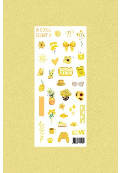 M38 Yellow Days Sticker Seti Çok Renkli