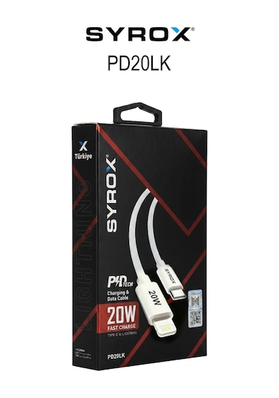 Pd20lk 20w Pd Fast Charge Hızlı Şarj Ve Data Kablosu, Type-c To Lightning - Beyaz