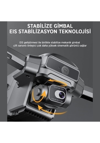 SJRC F22 S2 Pro+ Combo 4K Kameralı Drone Seti - 2Batarya+6KM Menzil+Çarpışma Sensörü+40 Dakika Uçuş Süresi+Çanta+EIS Gimbal