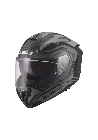 Ls2 Challenger 2 Kapalı Kask Dravıx Mat Gri Siyah Diğer