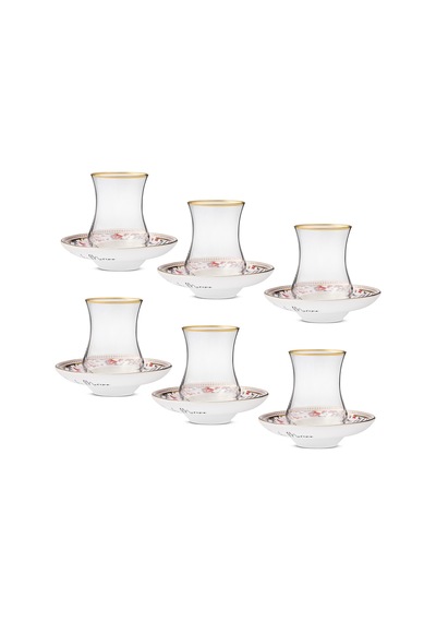 Sandro Moreno 1898 Mistik Gold 12 Parça 6 Kişilik Çay Seti 150 Ml Renkli