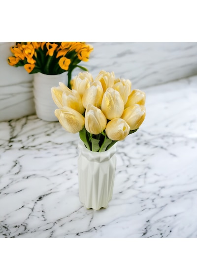 Yapay Islak Lale Altın Sarı 10 ' Lu Premium Gold Design Altın Rengi