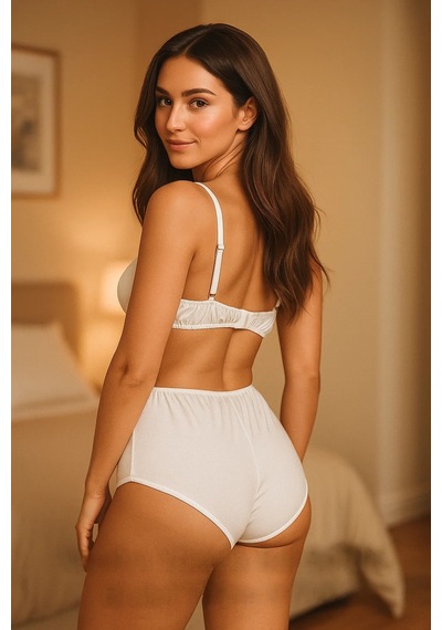 Yüksek Bel Şortlu Bralet Takım V1700 Siyah