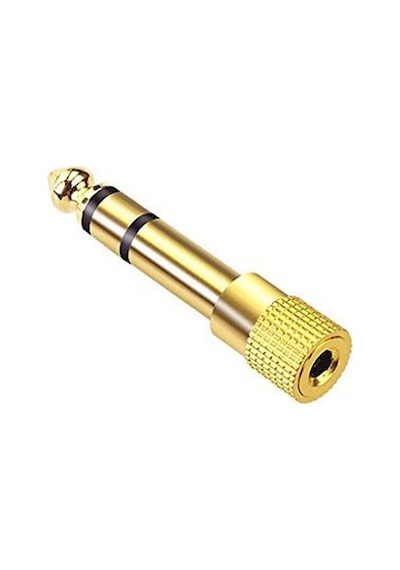 Kulaklık Mikrofon Çevirici Gold Jak 6. 3 Mm Erkek To 3. 5 Mm Dişi