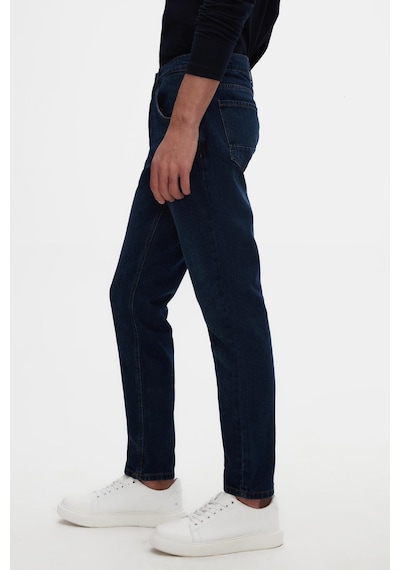 D's Damat Ds Damat Comfort Fit Lacivert Düz Jean Kot Beş Cepli Yıkamalı Denim Pantolon 3hcj3ort00103 101