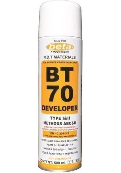 BETA BT70 Penetrant Muayene İçin Geliştirici Sprey 500 ML