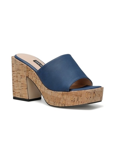 Nine West Garba 2Fx Kadın Topuklu Terlik-Lacivert