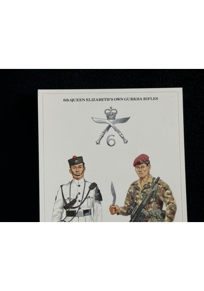 1995 İngiltere Kartpostal Britanya Ordusu Postcard The British Army Series No.55 6th Queen Elizabeth's Own Gurkha Rifles