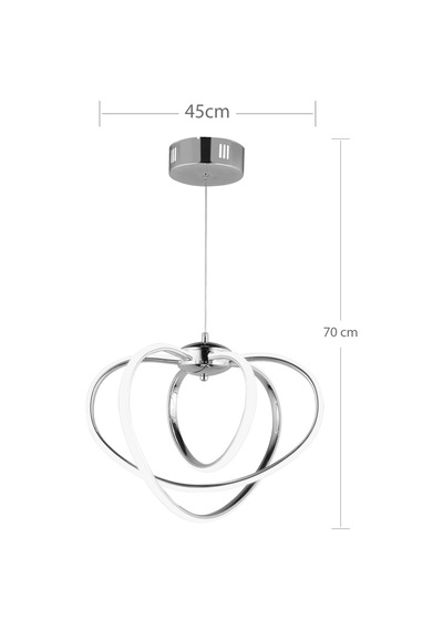 Ld 067 Model Gold 3 Renkli Salon Ve Oturma Odası İçin İdeal Alüminyum Avize, 45x70 Gold