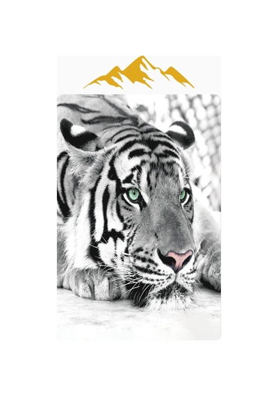 Kaplan Desenli Dijital Baskı Kaymaz Taban Halı H0140 Renkli