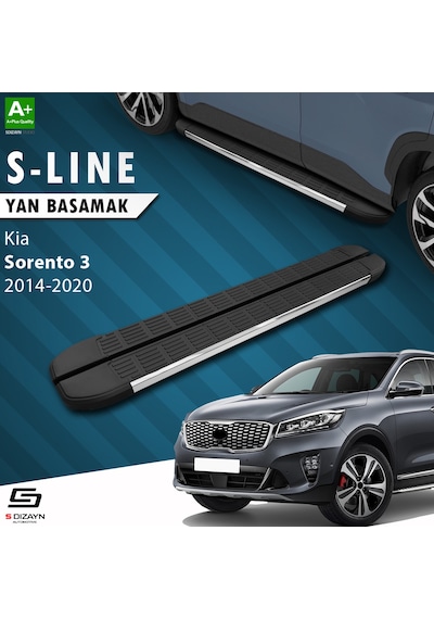 S-dizayn Kia Sorento 3 S-line Krom Yan Basamak 183 Cm 2014 Üzeri