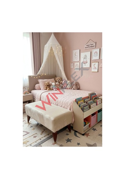 Winflex Dikdörtgen Dekoratif Puf 38x100 Cm Krem