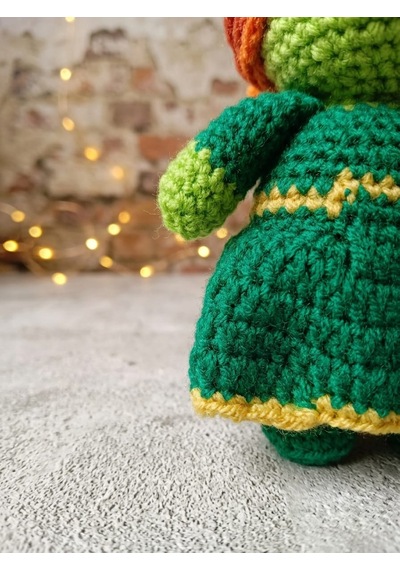 Fiona Shrek Amigurumi Örgü Oyuncak - Çizgi Film Karakteri Hediyelik Figür 12 Cm