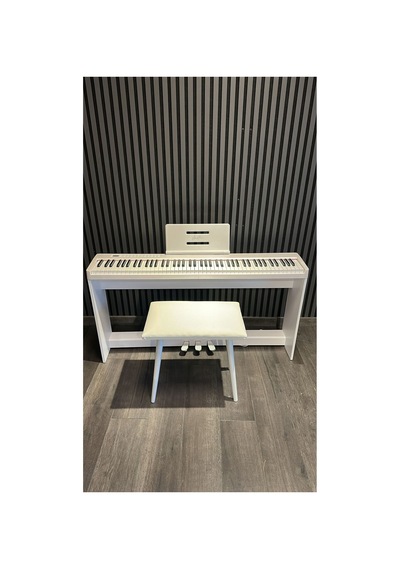 Beyaz Digital Piyano Hassasiyetli 88 Dolgu Tuş 3 Pedal Tabure Kulaklık Dahil